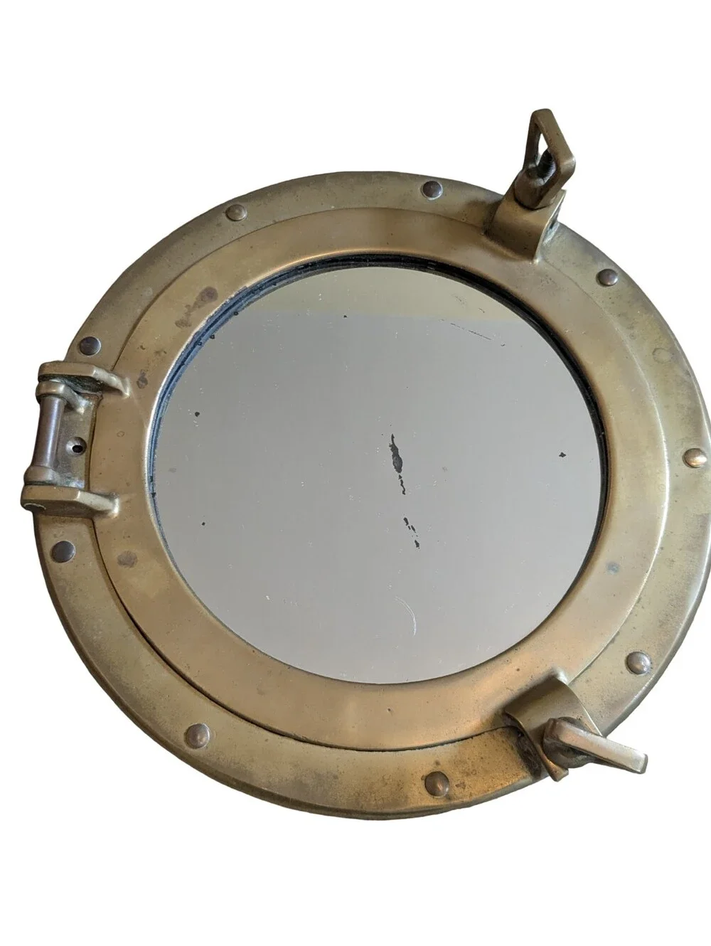 Vintage Brass Nautical Porthole Mirror Maritime Wall Decor 11.5